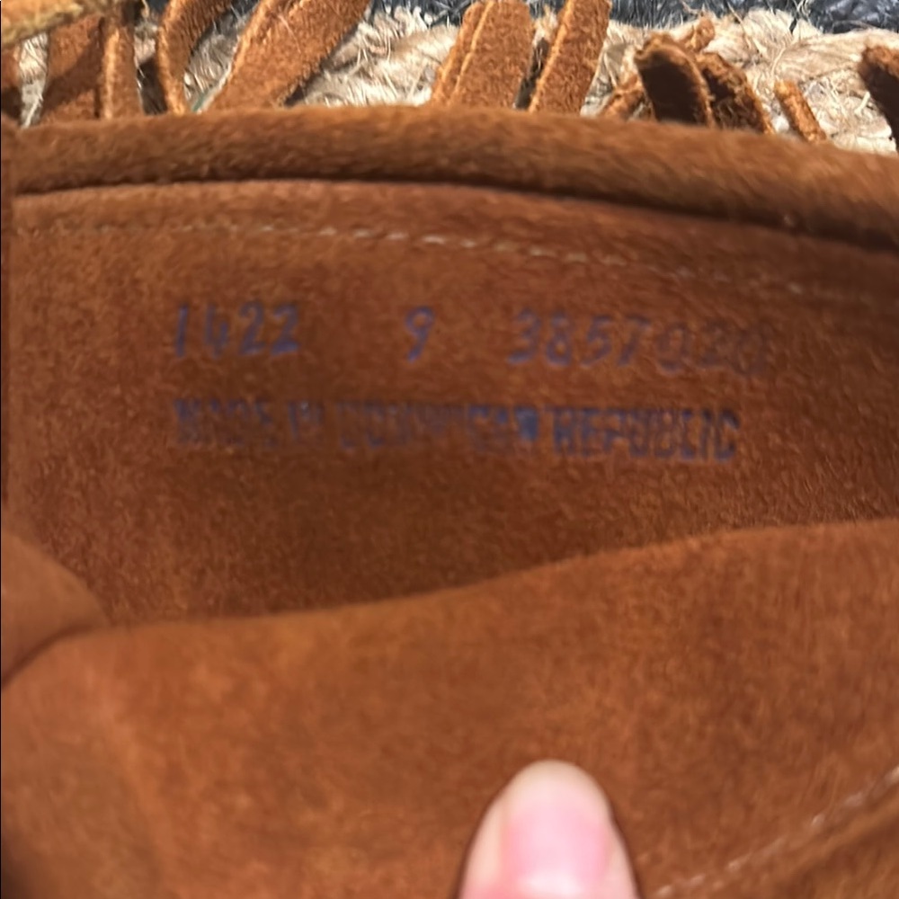 Minnetonka Brown Moccasin Fringe Boots - Picture 3 of 5